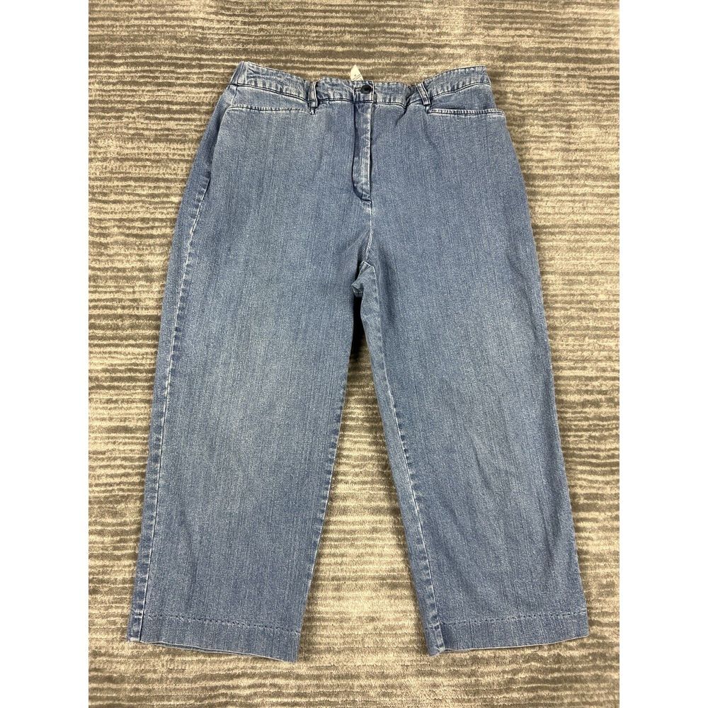 JM Collection Jeans Womens‎ 10 Blue Capri Stretch Waist Casual